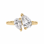 Double Twin Pear Ring