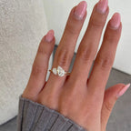 Double Twin Pear Ring