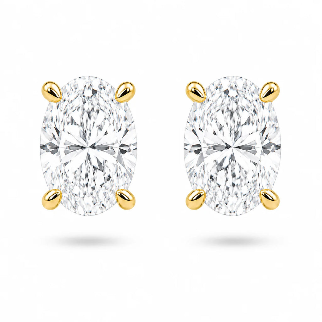 Oval Stud Earrings