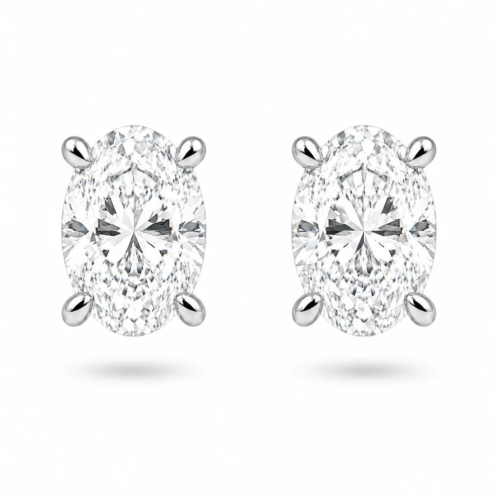 Oval Stud Earrings
